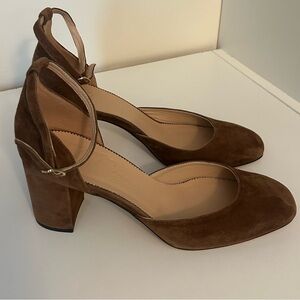 JCrew Size 10 brown suede block heels new without tags